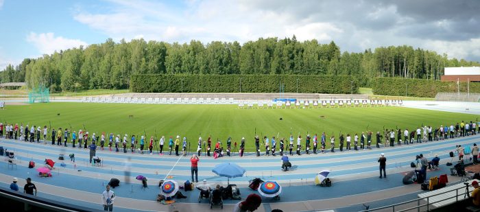 Näkymä tauluammunnan SM-kilpailuista 2015 Leppävaarassa.